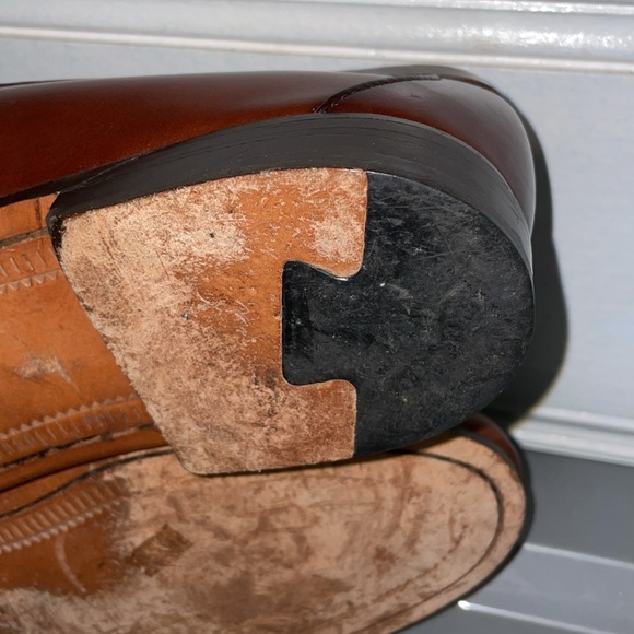 Cole Haan Monk Strap Buckle Leather Men Shoes Brown Sz 10.5 D Genuine Hand Sew - Picture 6 of 8